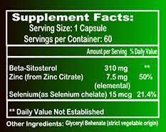 Supplement Facts Best Prostate